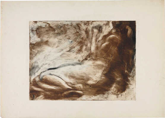 Быковская Евгения Константиновна, Костин Сергей Николаевич, Гущин Николай Михайлович, Аркадьевский Сергей Герасимович, Фроман Павел Петрович, Шумилович С.. Из собрания Лидина подборка из семи листов с изображениями обнаженных натурщиц